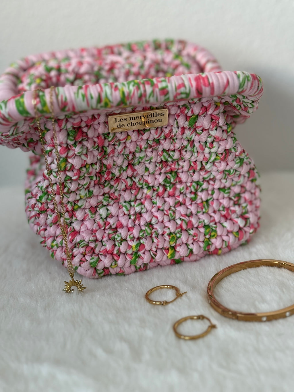 Pochette beauté taille XS - " Rose pivoine "