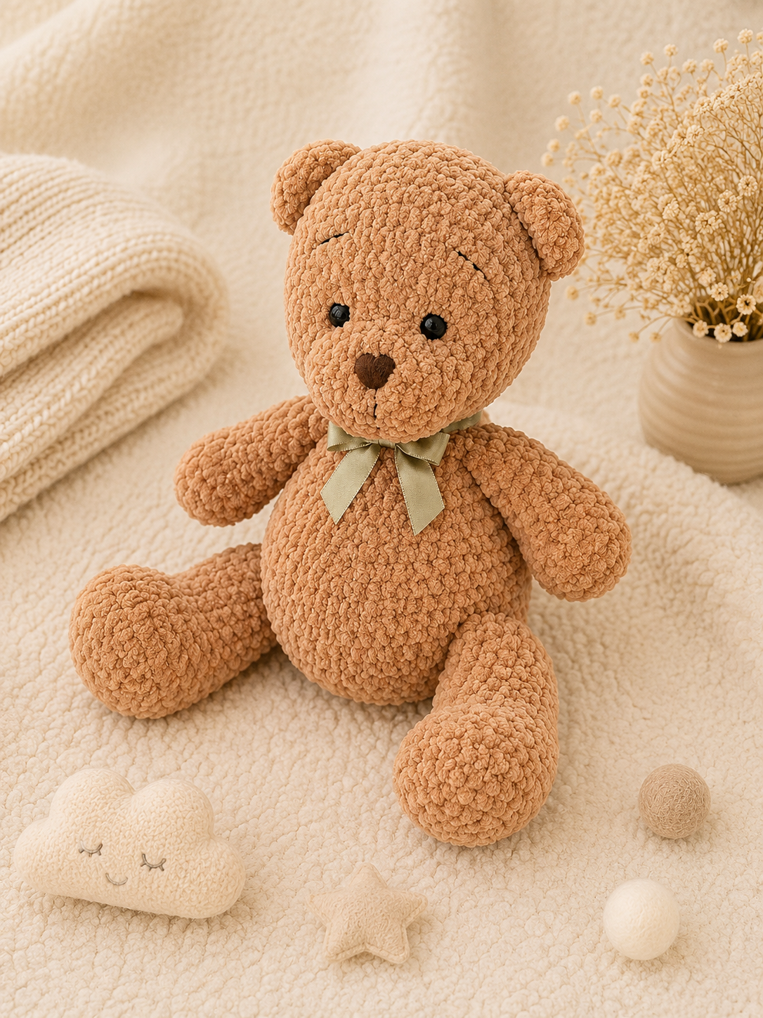 Ourson Peluche Crochet - Fait main
