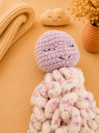 Doudou Pieuvre Violette - Fait main