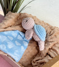 Doudou Tortue Lange - Bleu Ciel