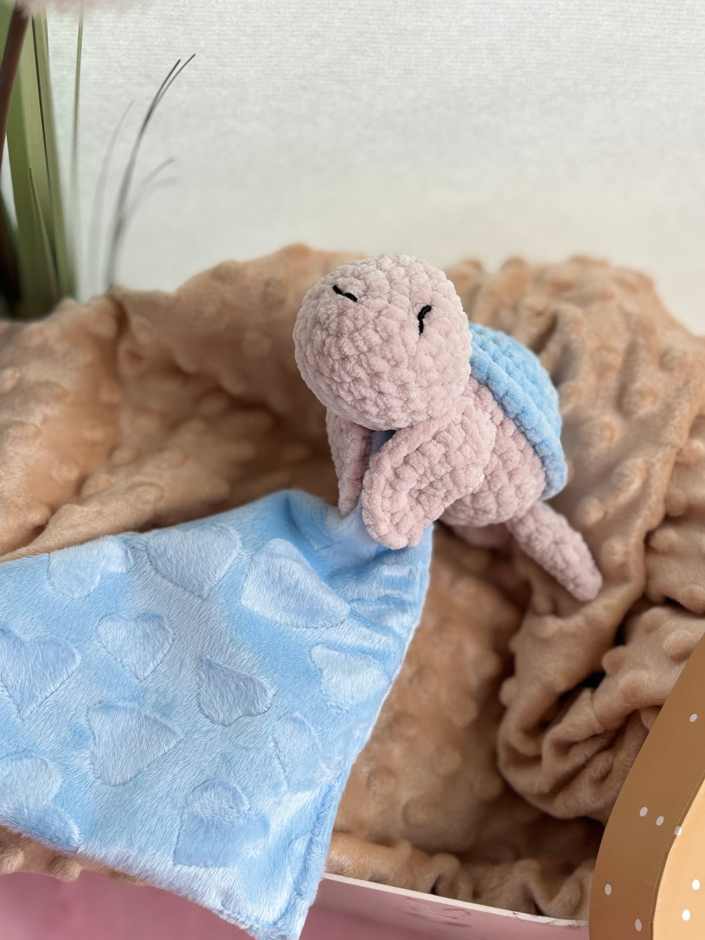 Doudou Tortue Lange - Bleu Ciel
