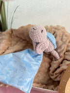 Doudou Tortue Lange - Bleu Ciel