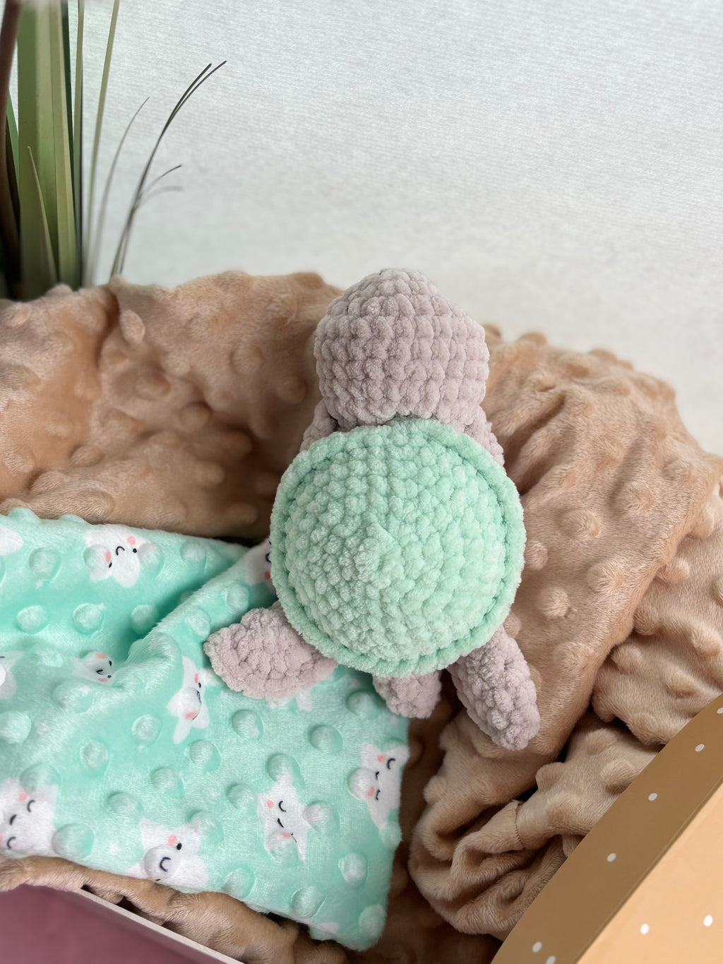 Doudou Tortue Lange - Verte