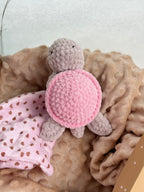 Doudou Tortue Lange - Rose