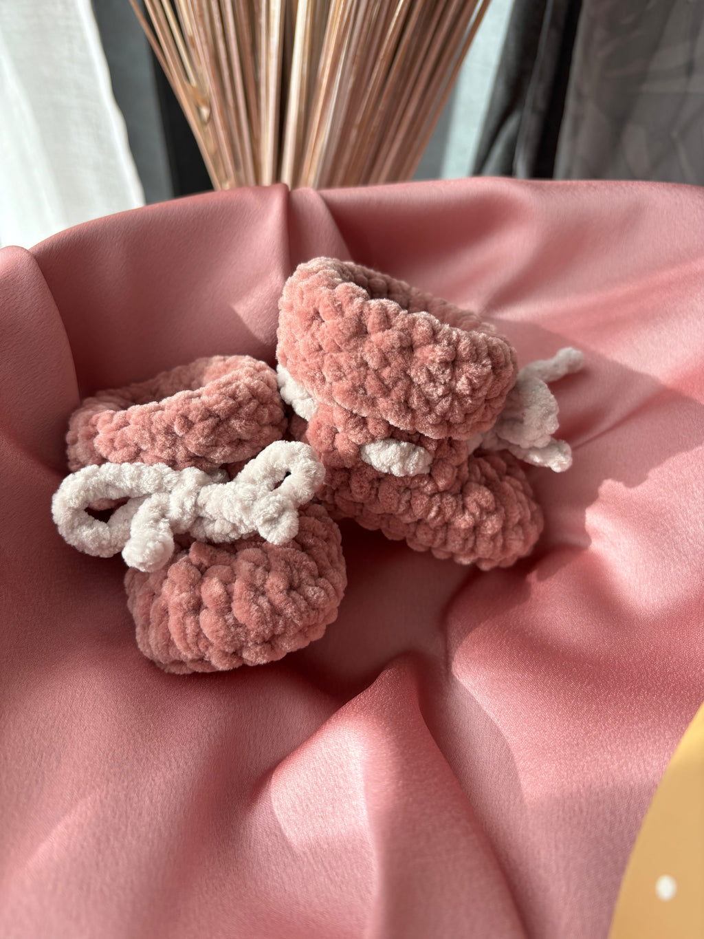 Chaussons bébé 0-3 mois - Rose Vintage