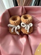 Chaussons bébé 0-3 mois - Nougat