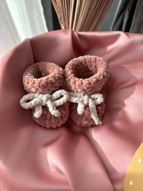 Chaussons bébé 0-3 mois - Rose Vintage