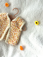 Gilet sans manches 0-3 mois  - couleur beige orange/jaune
