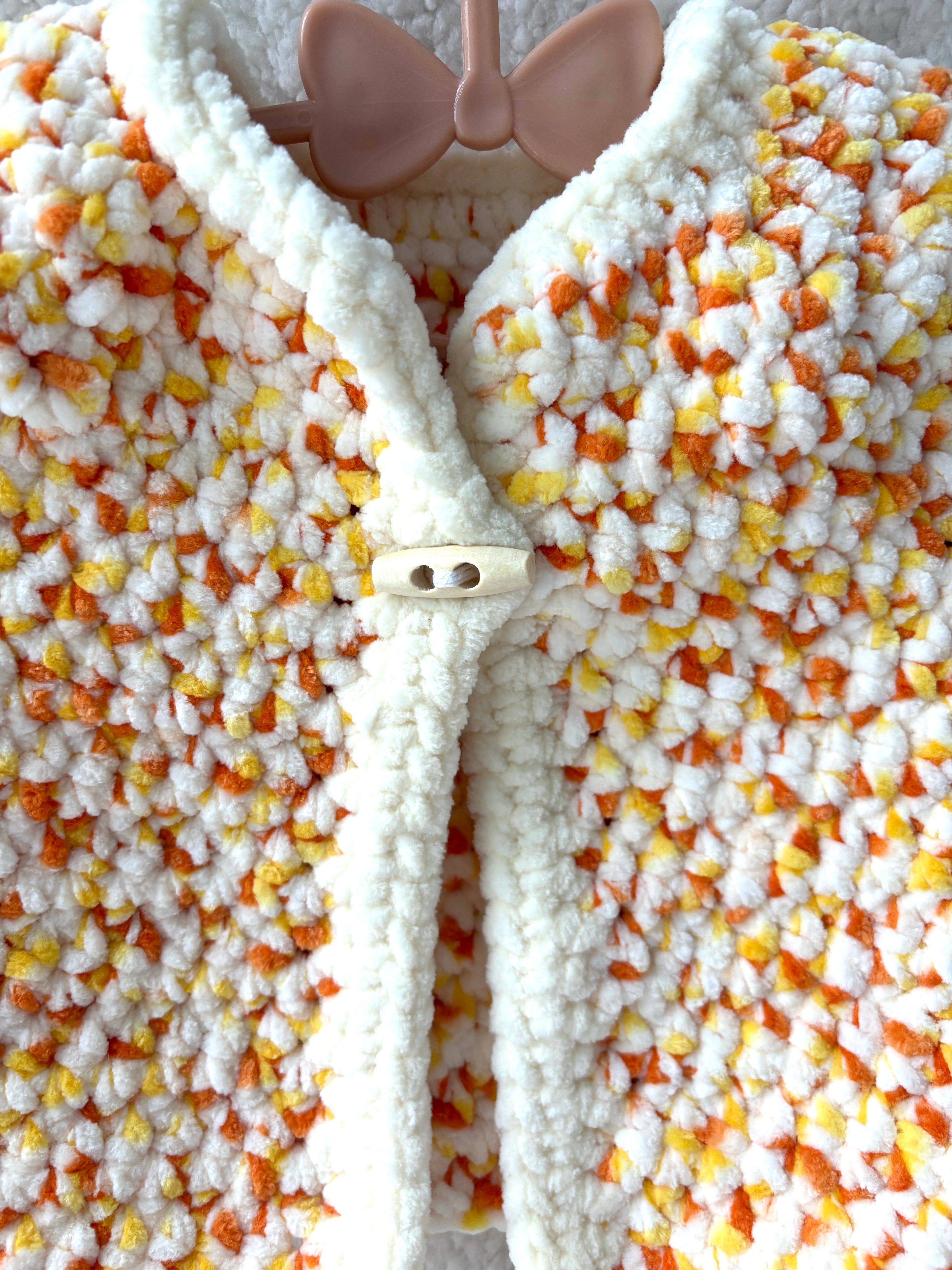 Gilet sans manches 0-3 mois  - couleur beige orange/jaune