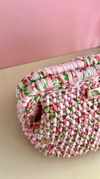 Pochette beauté taille M -  "Rose pivoine"