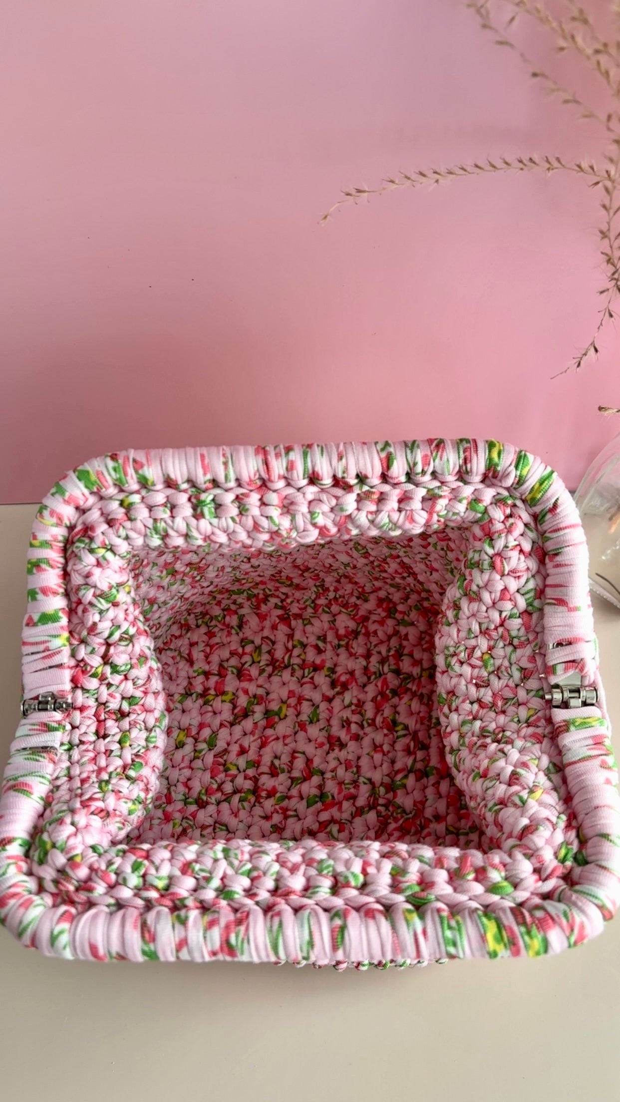 Pochette beauté taille M -  "Rose pivoine"