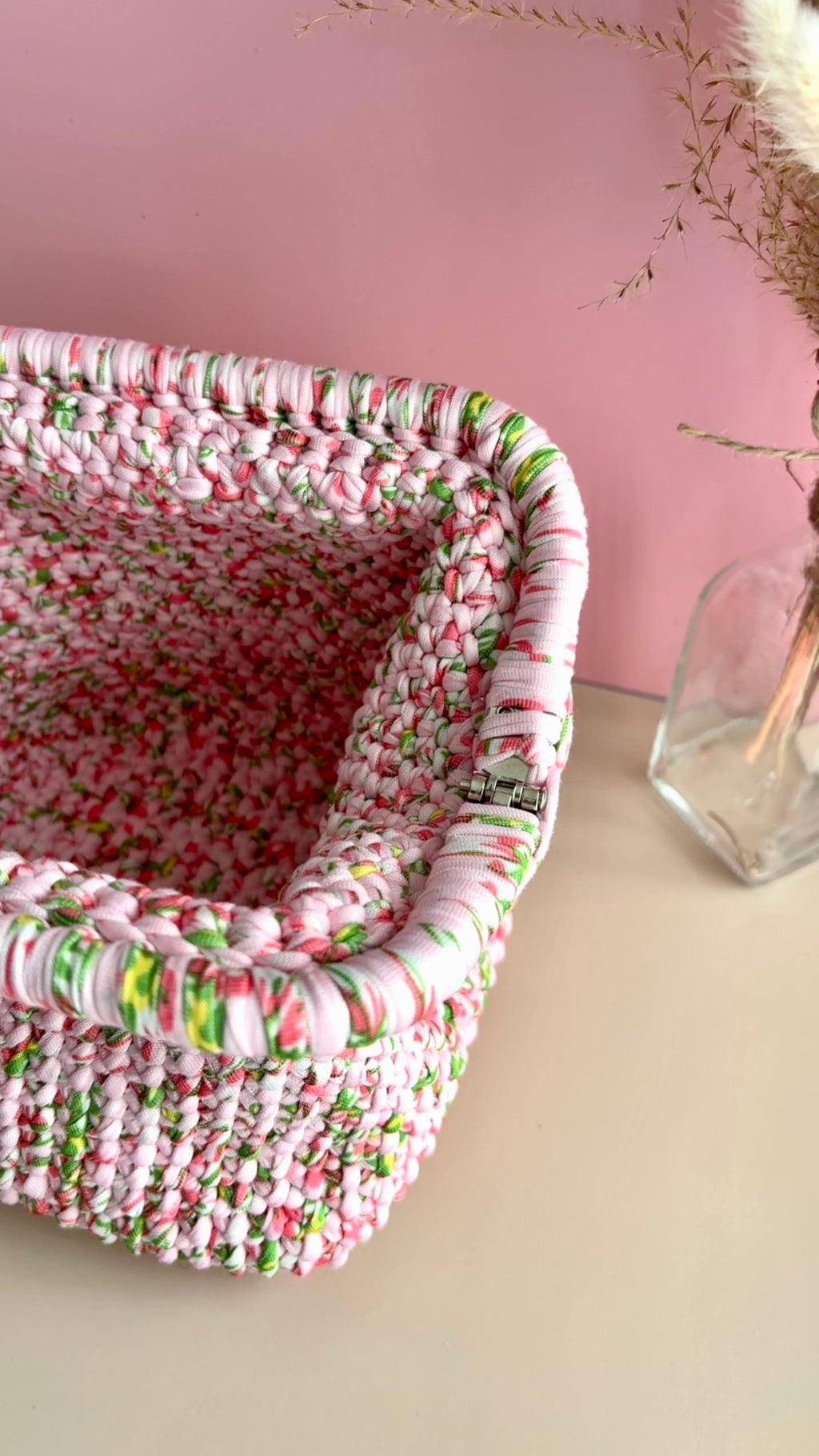 Pochette beauté taille M -  "Rose pivoine"