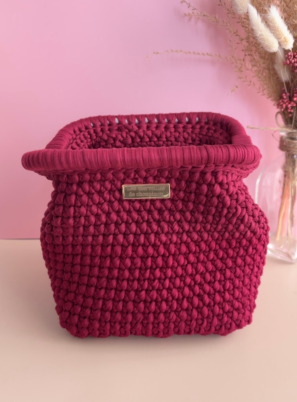 Pochette beauté taille M - " Bordeaux chic "