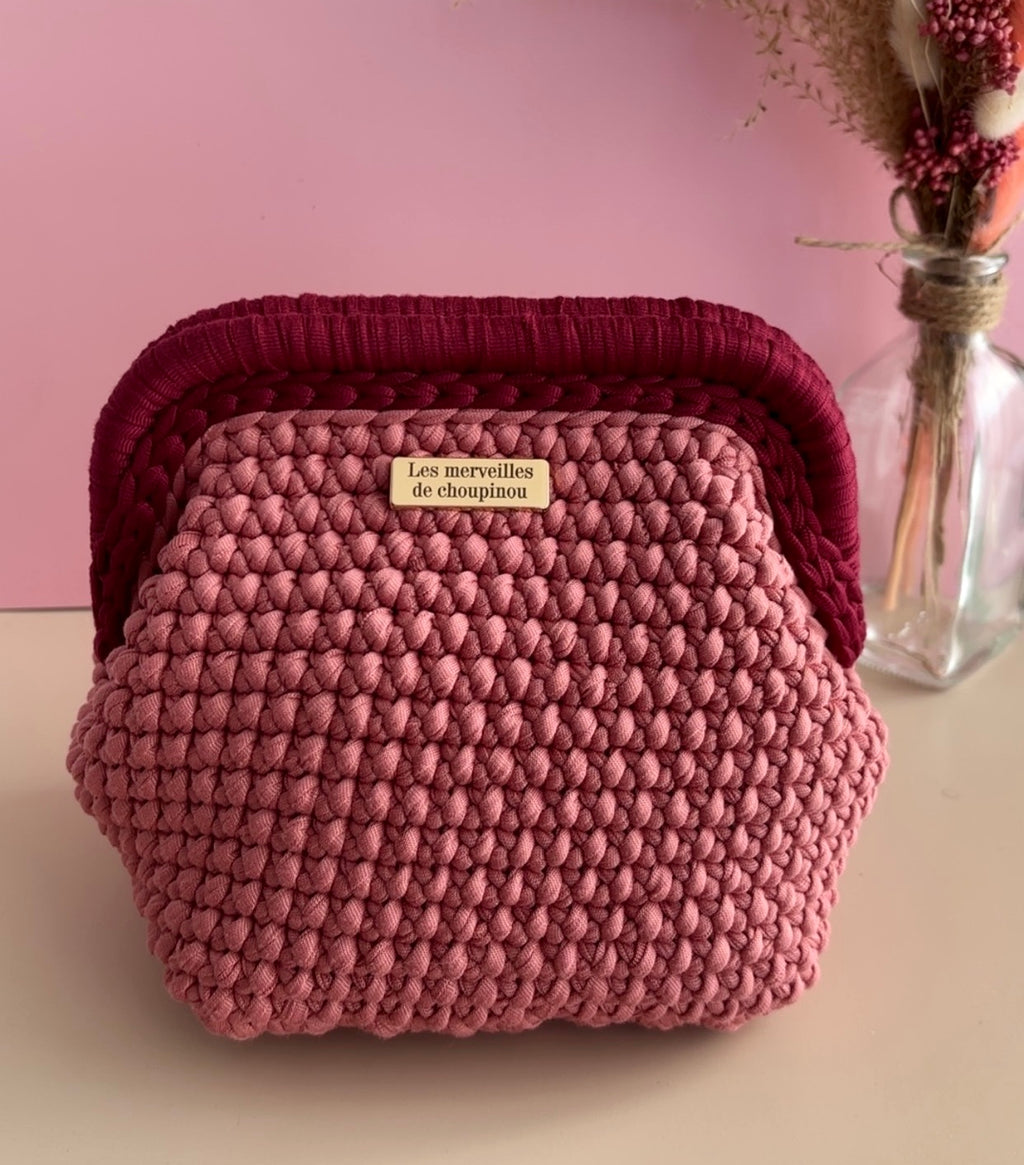 Pochette beauté taille S - " Poudre de Rose "