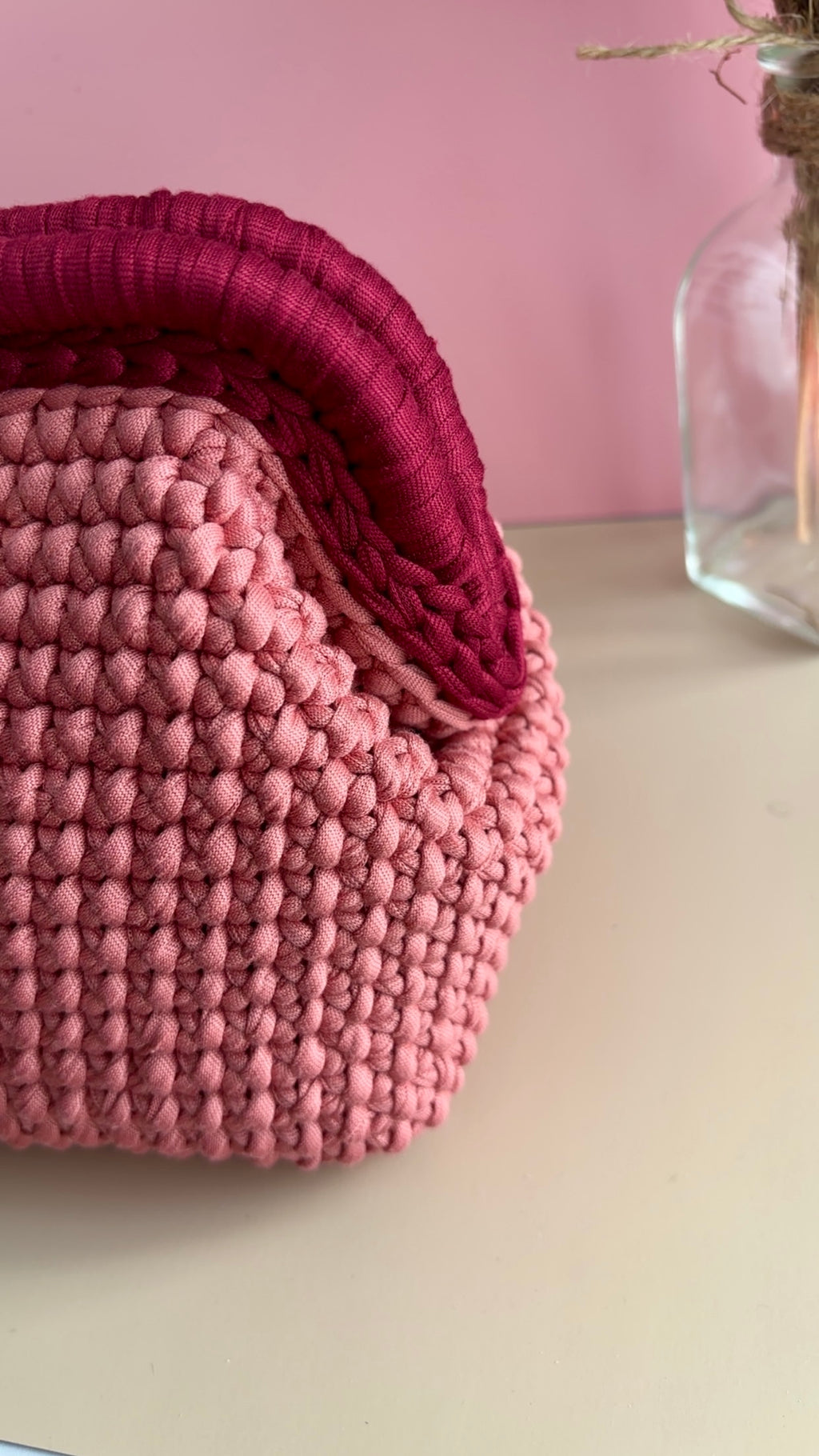 Pochette beauté taille S - " Poudre de Rose "