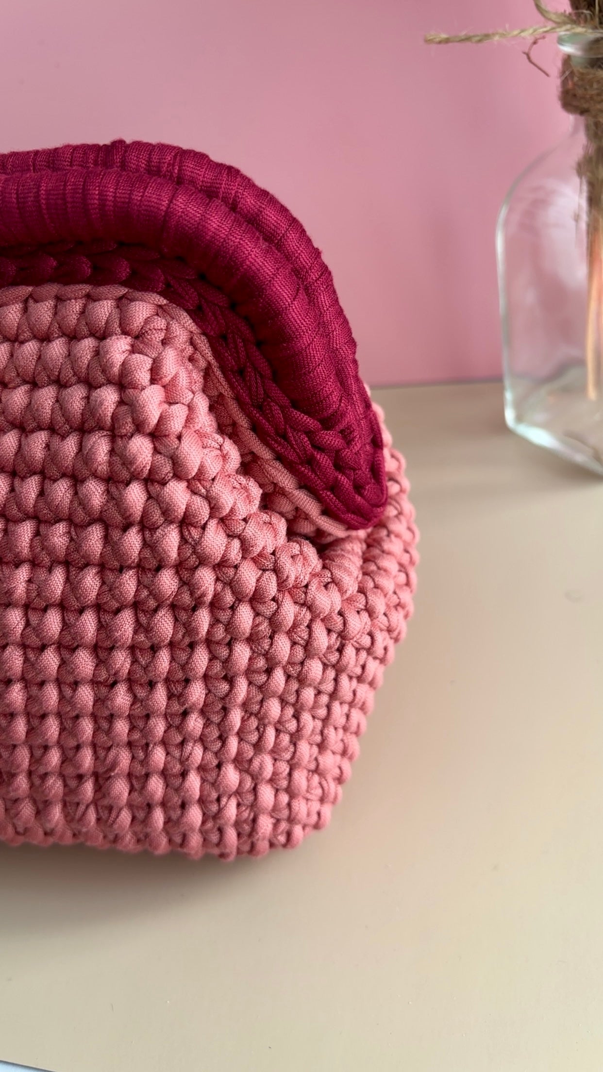 Pochette beauté taille S - " Poudre de Rose "