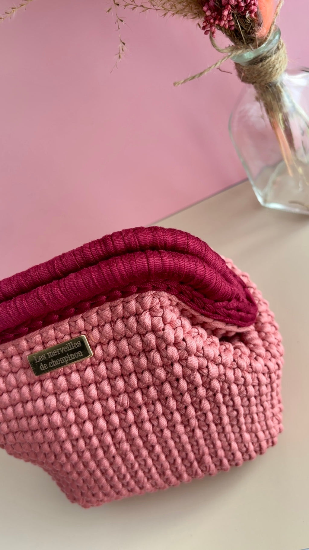 Pochette beauté taille S - " Poudre de Rose "