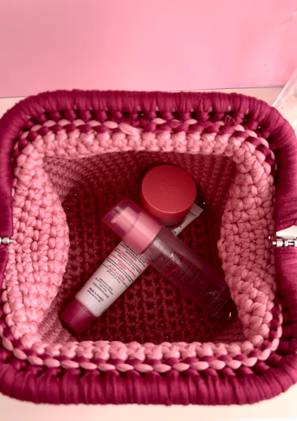 Pochette beauté taille S - " Poudre de Rose "