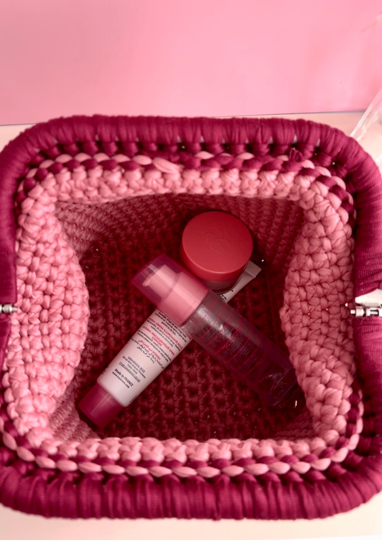 Pochette beauté taille S - " Poudre de Rose "