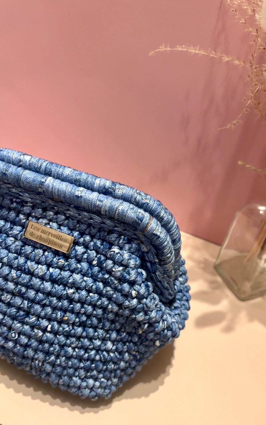 Pochette beauté taille S - " Denim chic "