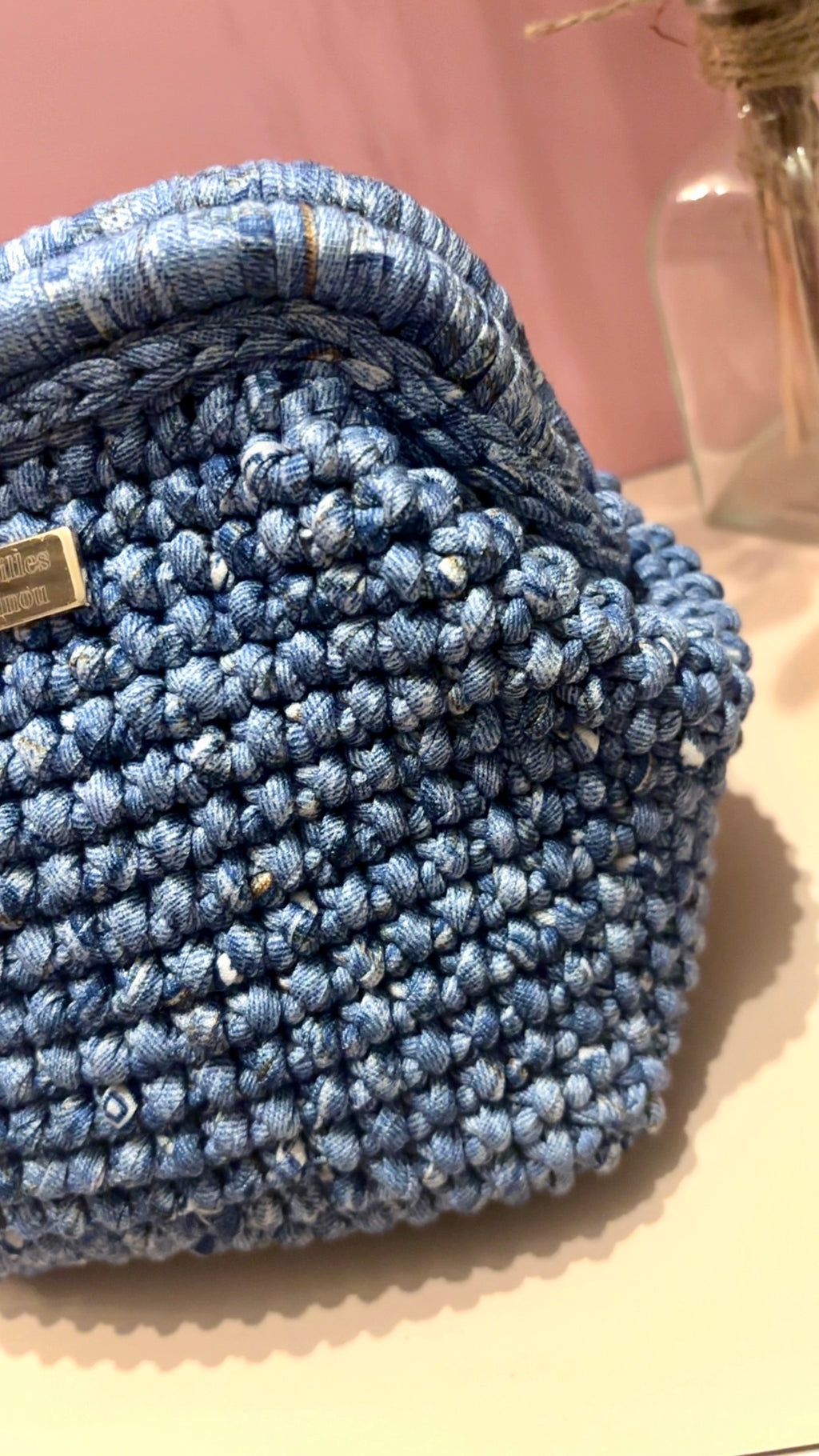 Pochette beauté taille S - " Denim chic "