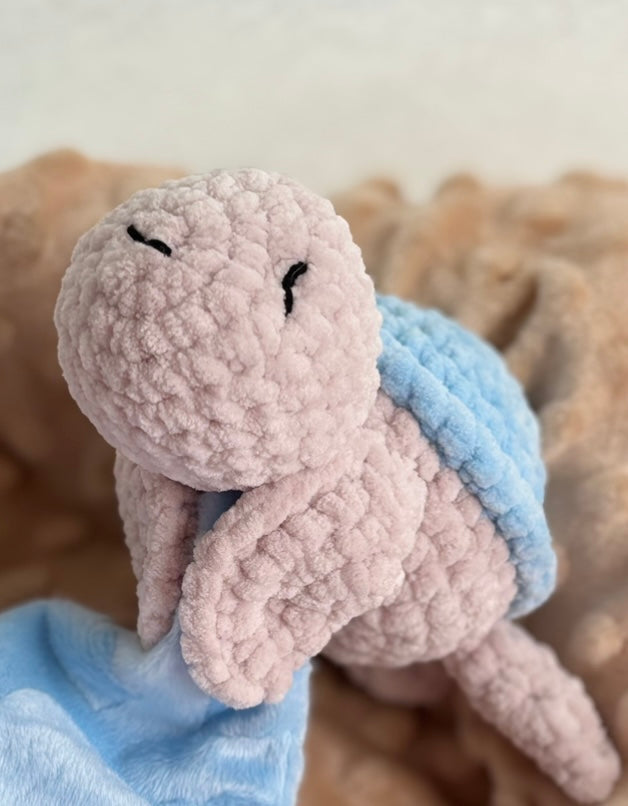 Doudou Tortue Lange - Bleu Ciel