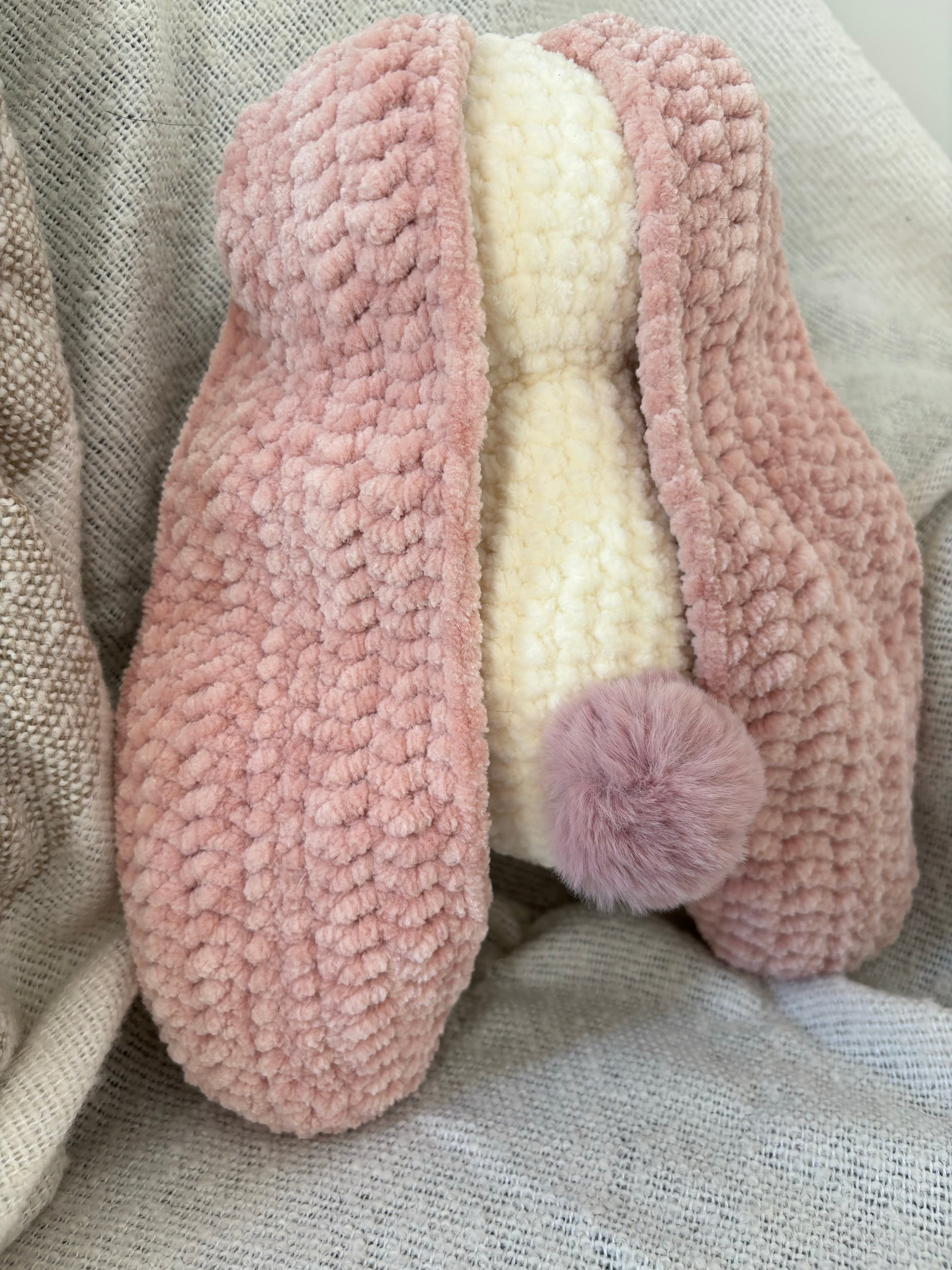 Doudou lapin - Crème & Rose Poudre
