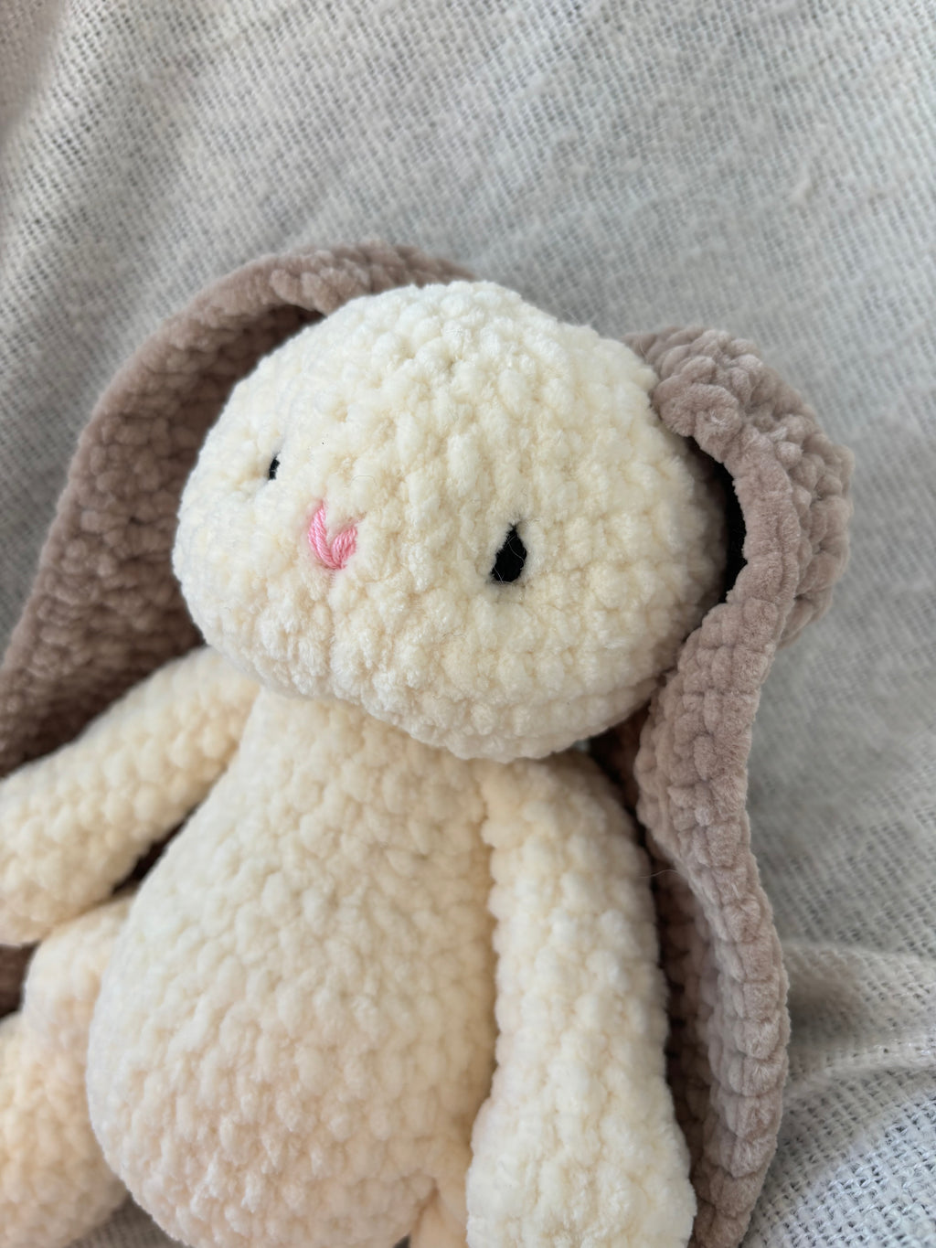 Doudou lapin - Crème & Taupe