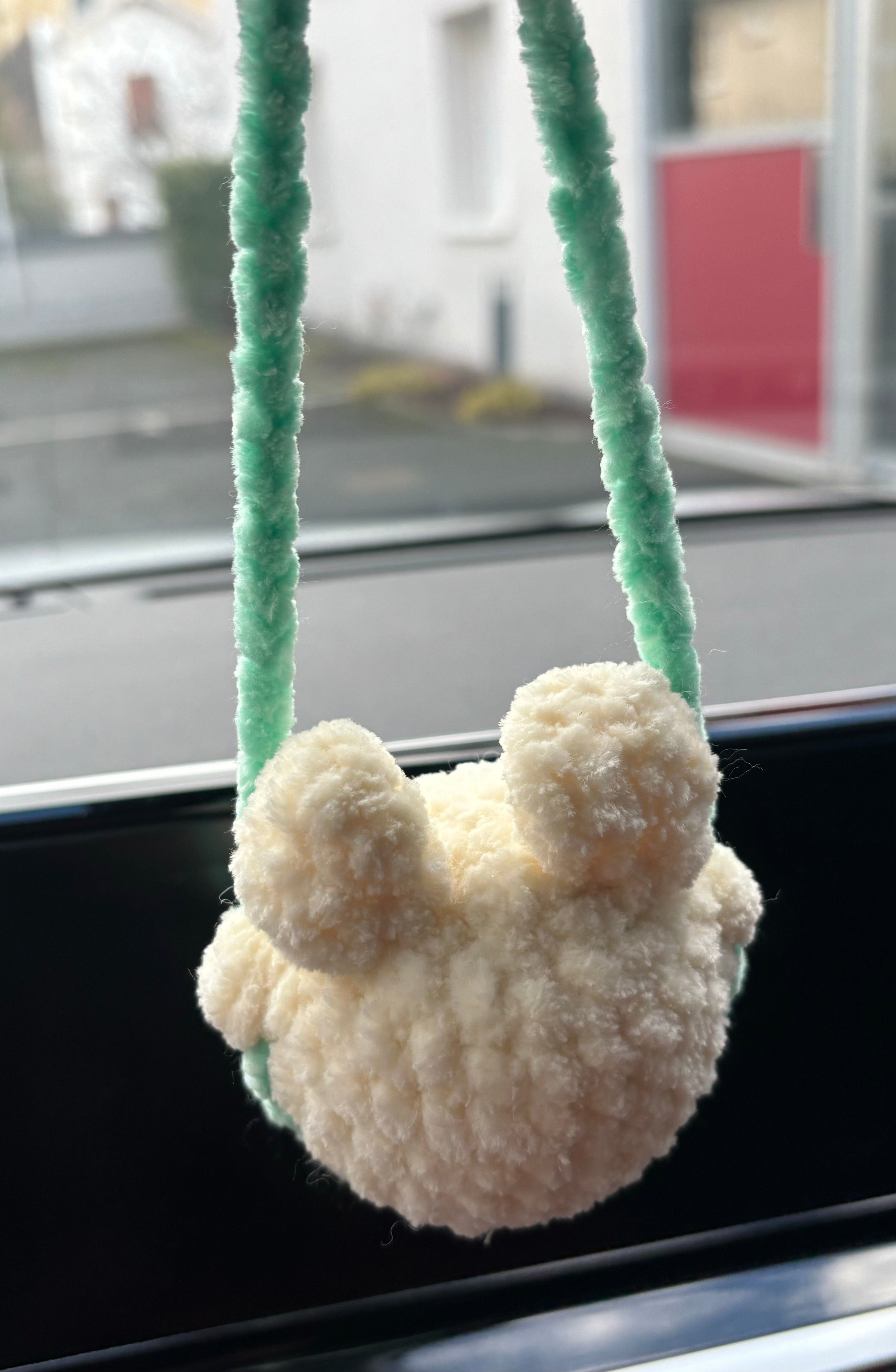 Décoration de rétroviseur - Lapin coeur