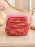 Grande pochette beauté - " Petit noeud rosé"
