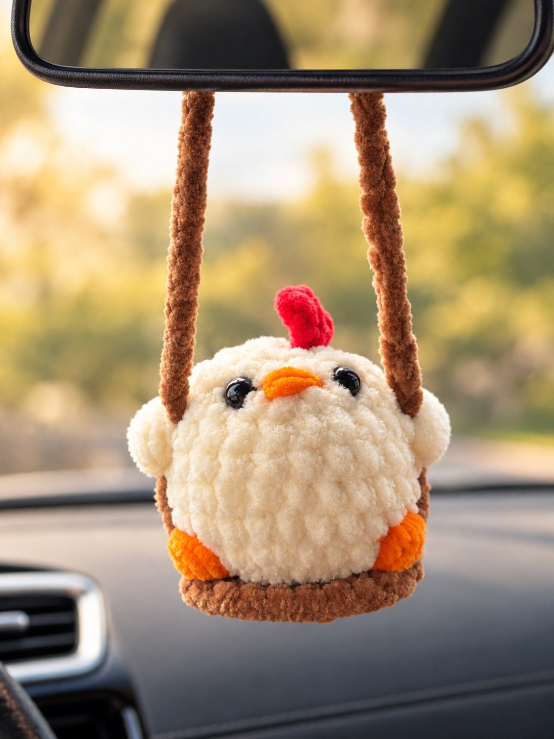 Décoration de rétroviseur - Poule