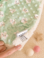 Etiquette personnalisable Doudou de prénom cousue sur lange doudou tortue fait main 